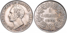 SACHSEN-MEININGEN, Bernhard II. Erich Freund, 1821-1866, Gulden 1839.
ss+
AKS 187; J.434