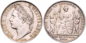 WÜRTTEMBERG, Wilhelm I., 1816-1864, Gulden 1841. 25 jähr. Reg.-Jubiläum
ss/vz
AKS 123; J.74