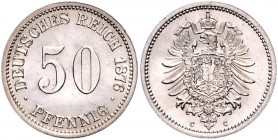 KLEINMÜNZEN, 50 Pfennig 1876 C.
Prachex., st
J.7