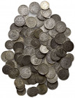 KLEINMÜNZEN, Lot: 1 Mark 1873-1916 (50x), 1/2 Mark 1905-1919 (35x). 370 g.
85 Stk., s bis vz
J.9, 17; 16