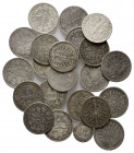 KLEINMÜNZEN, 1 Mark 1875 F, 1874 G, H (2x), 1875 A (2x), C, 1876 F, G, 1877 A, 1878 E, F (2x), 1880 D, F, 1881 D, J, 1883 A, 1885 G, 1886 F (alle s), ...