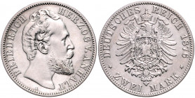 ANHALT, Friedrich I., 1871-1904, 2 Mark 1876 A.
ss/vz
J.19
