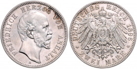 ANHALT, Friedrich I., 1871-1904, 2 Mark 1896 A.
ss/vz
J.20