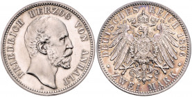 ANHALT, Friedrich I., 1871-1904, 2 Mark 1896 A.
f.st
J.20