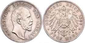 ANHALT, Friedrich I., 1871-1904, 5 Mark 1896 A.
vz
J.21