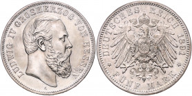 HESSEN, Ludwig IV., 1877-1892, 5 Mark 1891 A.
vz/st
J.71