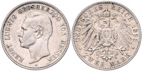 HESSEN, Ernst Ludwig, 1892-1918, 2 Mark 1895 A.
ss/vz
J.72