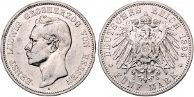 HESSEN, Ernst Ludwig, 1892-1918, 5 Mark 1895 A.
Rdf., ss
J.73