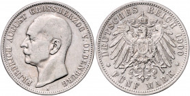 OLDENBURG, Friedrich August, 1900-1918, 5 Mark 1900 A.
ss
J.95