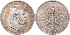 PREUSSEN, Wilhelm I., 1861-1888, 5 Mark 1874 A.
vz
J.97