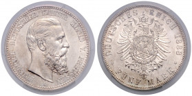 PREUSSEN, Friedrich III., 1888, 5 Mark 1888 A.
PCGS MS62+
J.99
