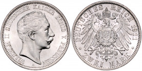PREUSSEN, Wilhelm II., 1888-1918, 2 Mark 1911 A.
f.st
J.102