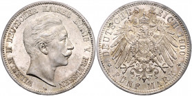 PREUSSEN, Wilhelm II., 1888-1918, 5 Mark 1900 A.
vz+
J.104