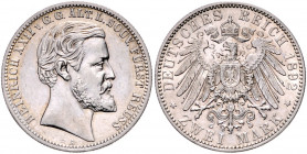 REUSS, ÄLTERE LINIE, Heinrich XXII., 1859-1902, 2 Mark 1892 A. 25jähr. Reg.-Jub..
vz+
J.117