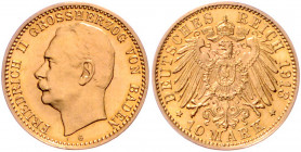 BADEN, Friedrich II., 1907-1918, 10 Mark 1913 G.
f.st
J.191