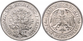 WEIMARER REPUBLIK, 1919-1933, 5 Reichsmark 1932 G. Eichbaum.
vz-st
J.331