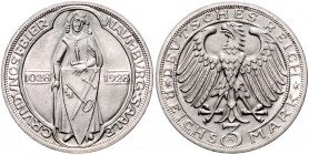 WEIMARER REPUBLIK, 1919-1933, 3 Reichsmark 1928 A. Naumburg/Saale.
st
J.333