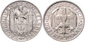 WEIMARER REPUBLIK, 1919-1933, 3 Reichsmark 1928 D. Dinkelsbühl.
st
J.334