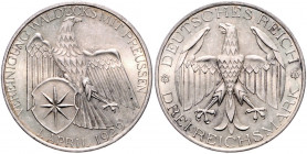 WEIMARER REPUBLIK, 1919-1933, 3 Reichsmark 1929 A. Waldeck.
vz+
J.337