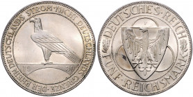 WEIMARER REPUBLIK, 1919-1933, 5 Reichsmark 1930 F. Rheinlandräumung.
kl.Fleck, st
J.346
