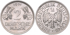 BUNDESREPUBLIK DEUTSCHLAND, 2 DM 1951 F. Ähren und Trauben.
st
J.386