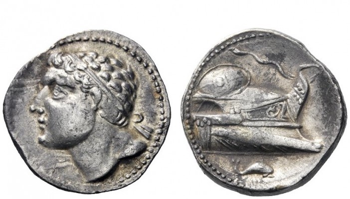 Greek Coins 
 Iberia, Carthago Nova 
 Hispano-Carthaginian issues. Shekel 237-...