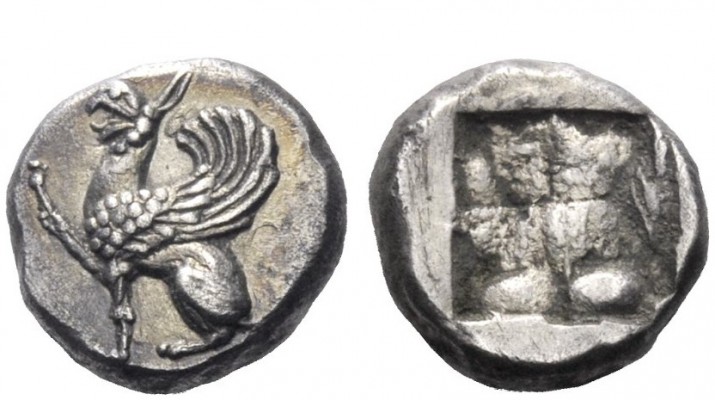 Greek Coins 
 Thrace, Abdera 
 Hemidrachm circa 520, AR 1.81 g. Griffin seated...