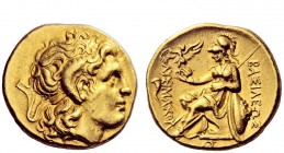 Greek Coins 
 Kingdom of Thrace. Lysimachus, 323 – 281 
 Stater, Alexandria Troas circa 297/6-282/1, AV 8.52 g. Diademed head of deified Alexander r...