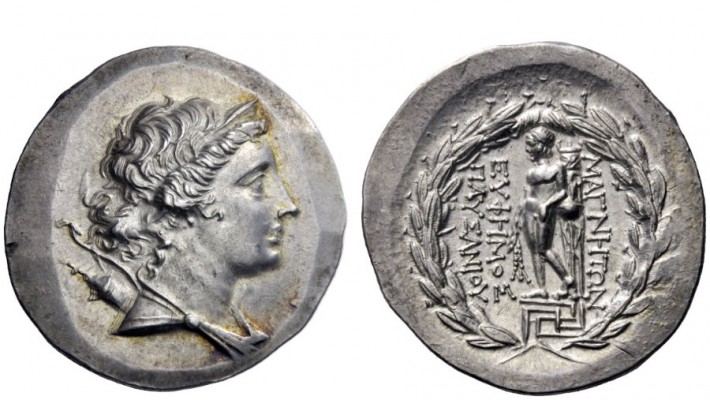 Greek Coins 
 Magnesia ad Meandrum 
 Tetradrachm circa 150, AR 16.62 g. Diadem...