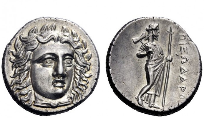 Greek Coins 
 Satraps of Caria, Pixodarus 340 – 344 
 Didrachm circa 340-344, ...