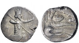 Greek Coins 
 The Achaemenid Kings of Persia, uncertain Satrap, 359 – 338 
 Tetradrachm, Western Asia Minor circa 340, AR 14.36 g. The Great King in...
