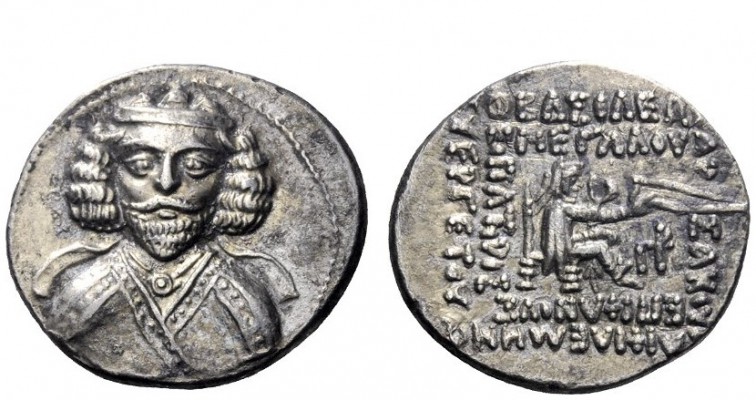 Greek Coins 
 Phraates III, 70/69 – 58/7 
 Drachm, Rhagai circa 62, AR 4.02 g....
