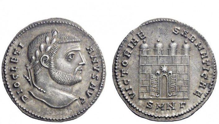 The Roman Empire 
 Diocletian, 284 - 305 
 Argenteus, Nicomedia circa 294-1 Ma...