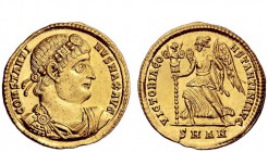 The Roman Empire 
 Constantine I the Great, 307 – 337 
 Solidus, Antiochia circa 335, AV 4.45 g. CONSTANTI – NVS MAX AVG Rosette-diademed and cuiras...