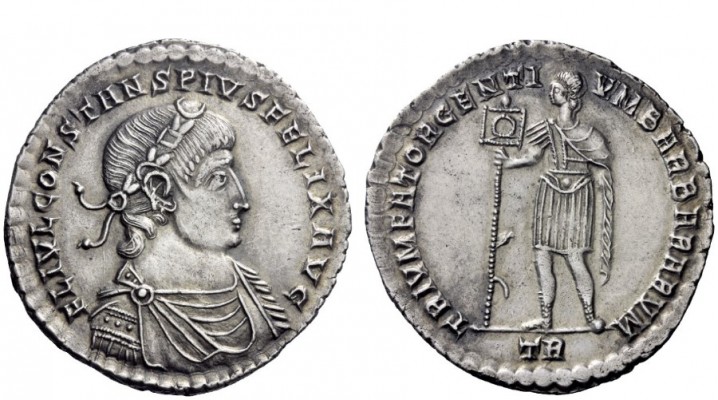 The Roman Empire 
 Constans, 337 – 350 
 Medallion of four siliquae, Treveri 3...