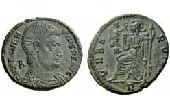 The Roman Empire 
 Magnentius, 350 – 353 
 Æ 2 circa 30 June-August 350, Æ 4.89 g. D N MAGNEN – TIVS P F AVG Bareheaded, draped and cuirassed bust r...