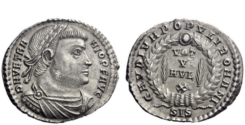 The Roman Empire 
 Vetranio, March 350 
 Heavy miliarense, Siscia March-Decemb...