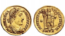 The Roman Empire 
 Magnus Maximus, 383 – 388 
 Solidus, Treveri 383-388, AV 4.46 g. D N MAG MA – XIMVS P F AVG Rosette-diademed, draped and cuirasse...