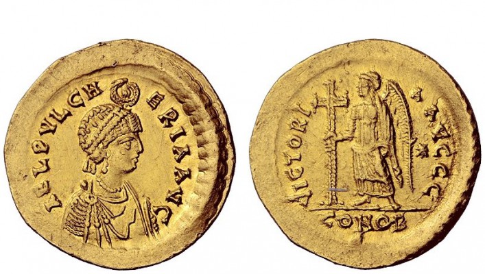 The Roman Empire 
 Aelia Pulcheria, sister of Theodosius II and wife of Marcian...