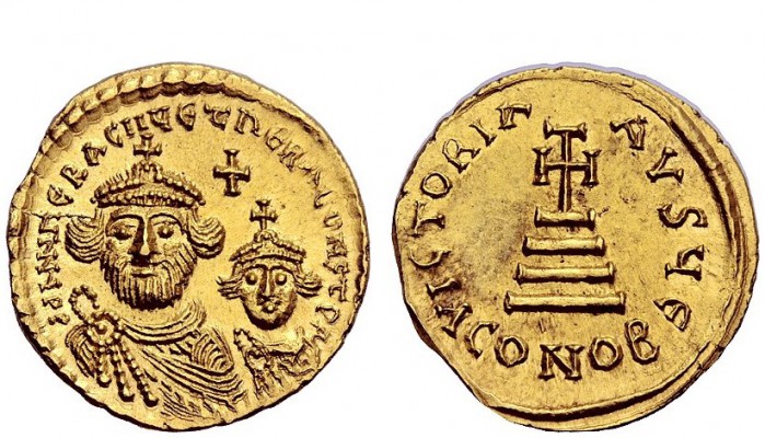 The Byzantine Empire 
 Heraclius, 610 – 641, and associate rulers 
 Solidus, u...
