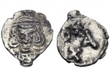 The Byzantine Empire 
 Justinian II, first reign 685 – 695 
 1/8 of siliqua, Sardinia (?) 685-695, AR 0.40 g. Facing bust of Justinian wearing crown...