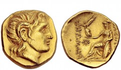 Greek Coins 
 Kingdom of Thrace, Lysimachus 323 – 281 and posthumous issues 
 Stater, Uranopolis (?) circa 286/5-282-1, AV 8.58 g. Diademed head of ...
