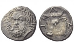 Greek Coins 
 The Tauric Chersonesus, Panticapaeum 
 Drachm circa 340-325, AR 3.54 g. Ivy-wreathed head of Pan facing three-quarters l. Rev. Forepar...