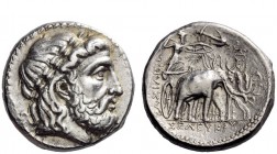 Greek Coins 
 Seleucid kings of Syria, Seleucus I Nikator, 312-294 
 Tetradrachm, Seleucia from 296/295, AR 17.17 g. Laureate head of Zeus r. Rev. A...