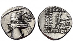Greek Coins 
 Phraates IV, 38/7 – 2 
 Drachm, Ekbatana circa 38/7-2, AR 4.14g. Diademed bust l.; behind, eagle flying l. crowning the king. Rev. Par...