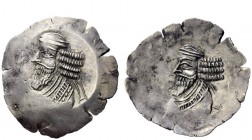 Greek Coins 
 Pakor II, 1st century AD 
 Drachm, Persepolis 1st century AD, AR 3.69 g. Diademed bust l. Rev. Diademed bust l. Alram 588. Sunrise 613...
