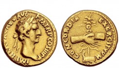 The Roman Empire 
 Nerva, 96 – 98 
 Aureus 97, AV 7.35 g. Laureate head r. Rev. Clasped hands over aquila set on prow. C 28. RIC 15. Calicó 958.
 R...