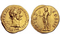 The Roman Empire 
 Hadrian, 117 – 138 
 Aureus 119-122, AV 7.28 g. Laureate head r. Rev. Neptune standing l. naked holding acrostolium and trident. ...