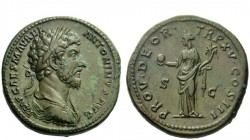 The Roman Empire 
 Marcus Aurelius, 161 – 180 
 Sestertius March-December 161, Æ 31.32 g. Laureate, draped and cuirassed bust r. Rev. Providentia st...