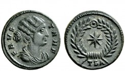 The Roman Empire 
 Fausta, wife of Constantine I 
 Æ 3, Thessalonica circa 325-326, Æ 3.69 g. Draped bust r. Rev. Star within wreath. C 25. RIC 49 n...